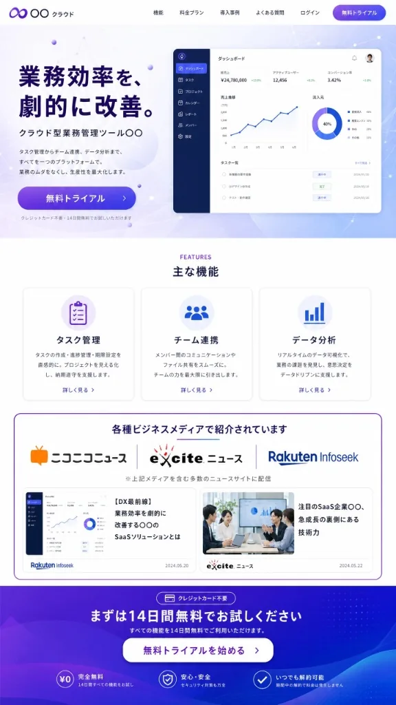 SaaS・BtoBサービス向け